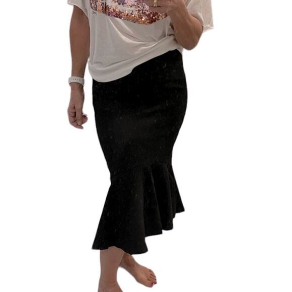 Zara Black Mermaid Skirt .Size M - Picture 4 of 16